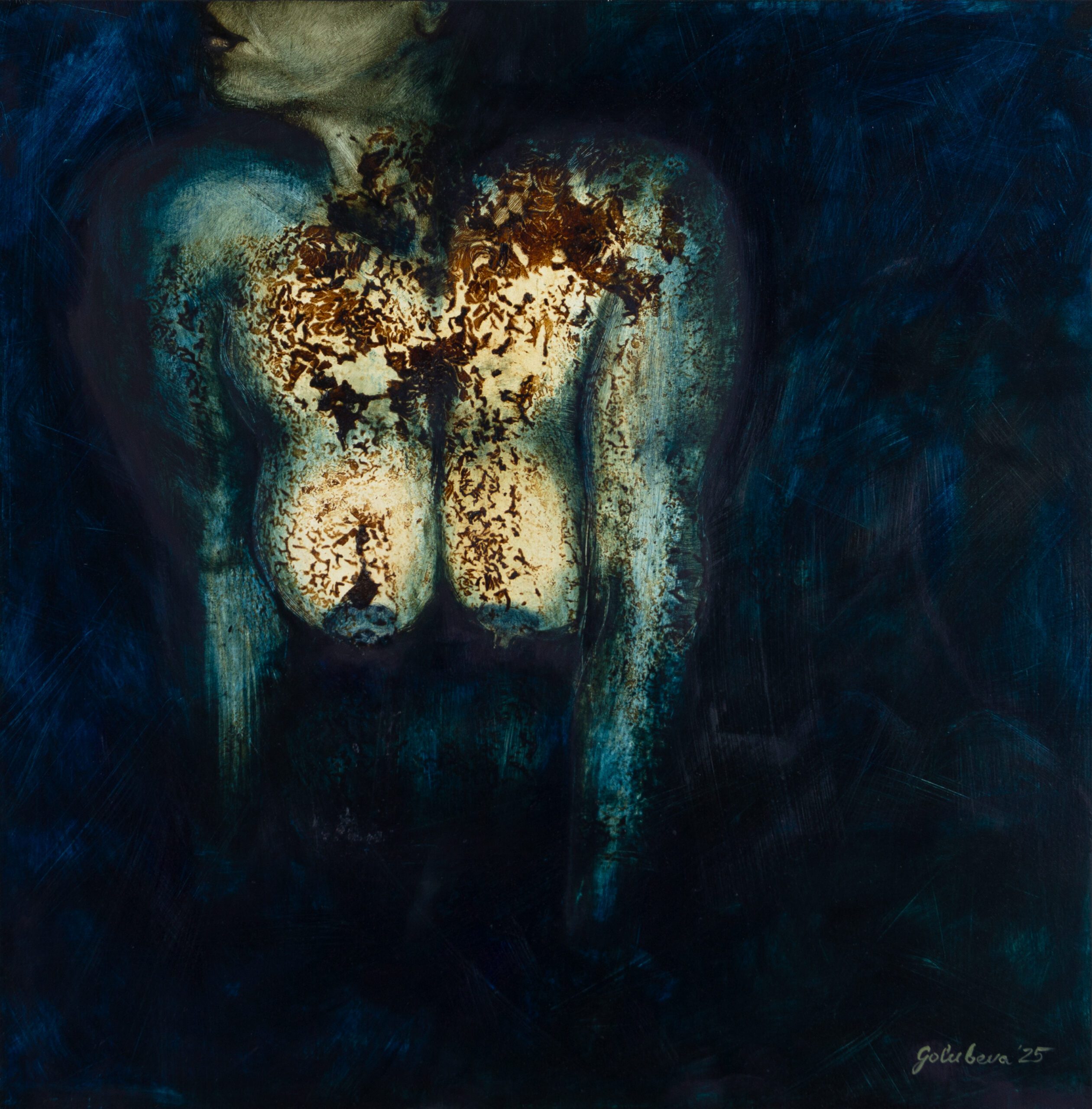 In The Dark 2025 67×67 cm Micopainting