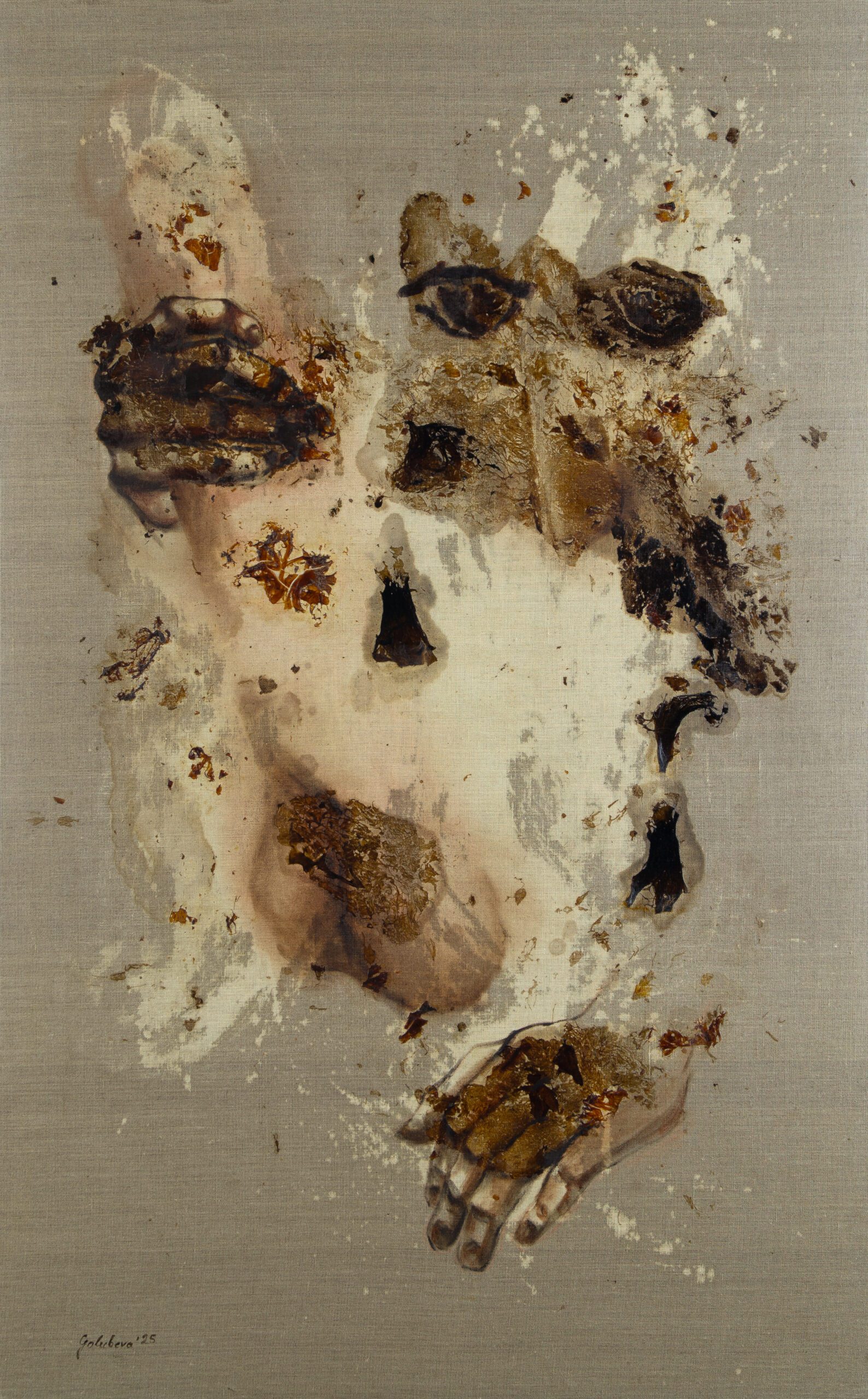 Totem 2025 146×90 cm Micopainting