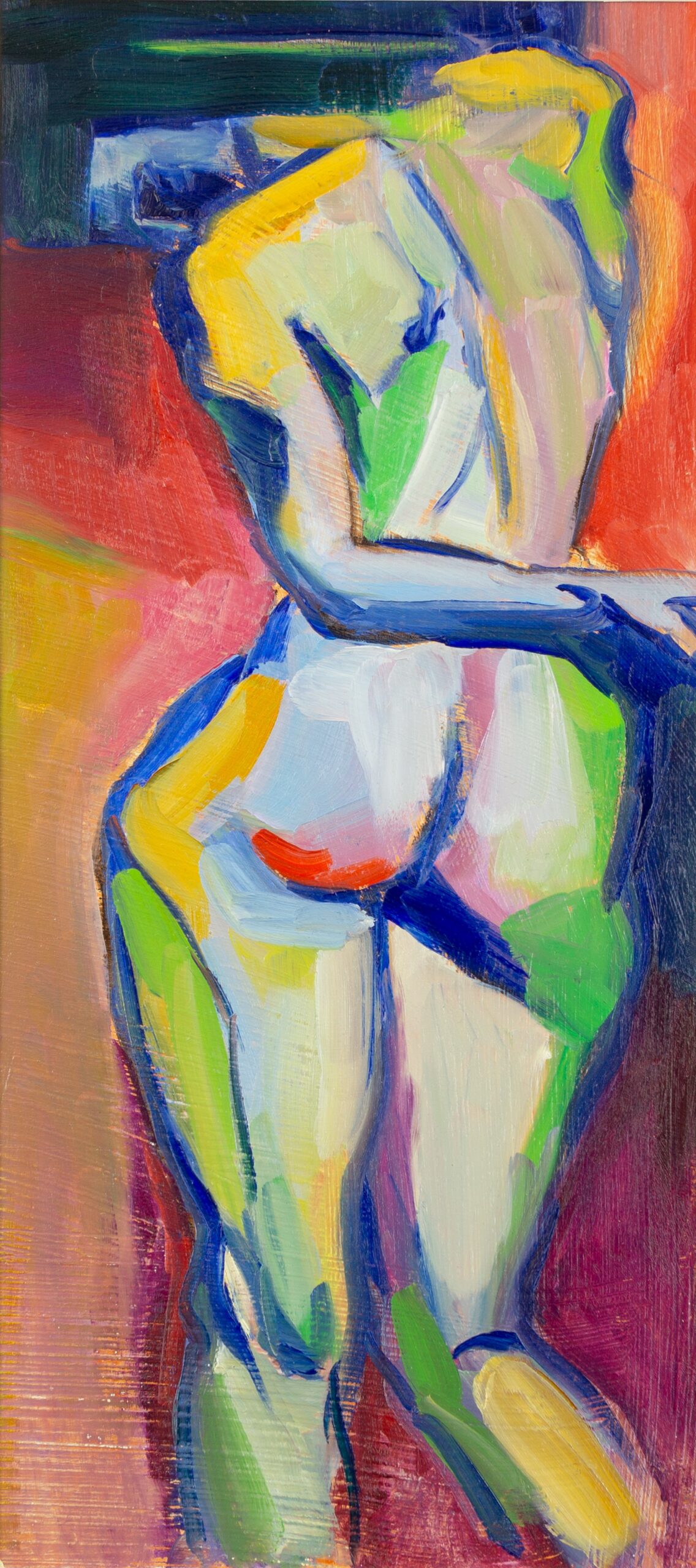 Nude3 2024 oil on wood 41x18_XX