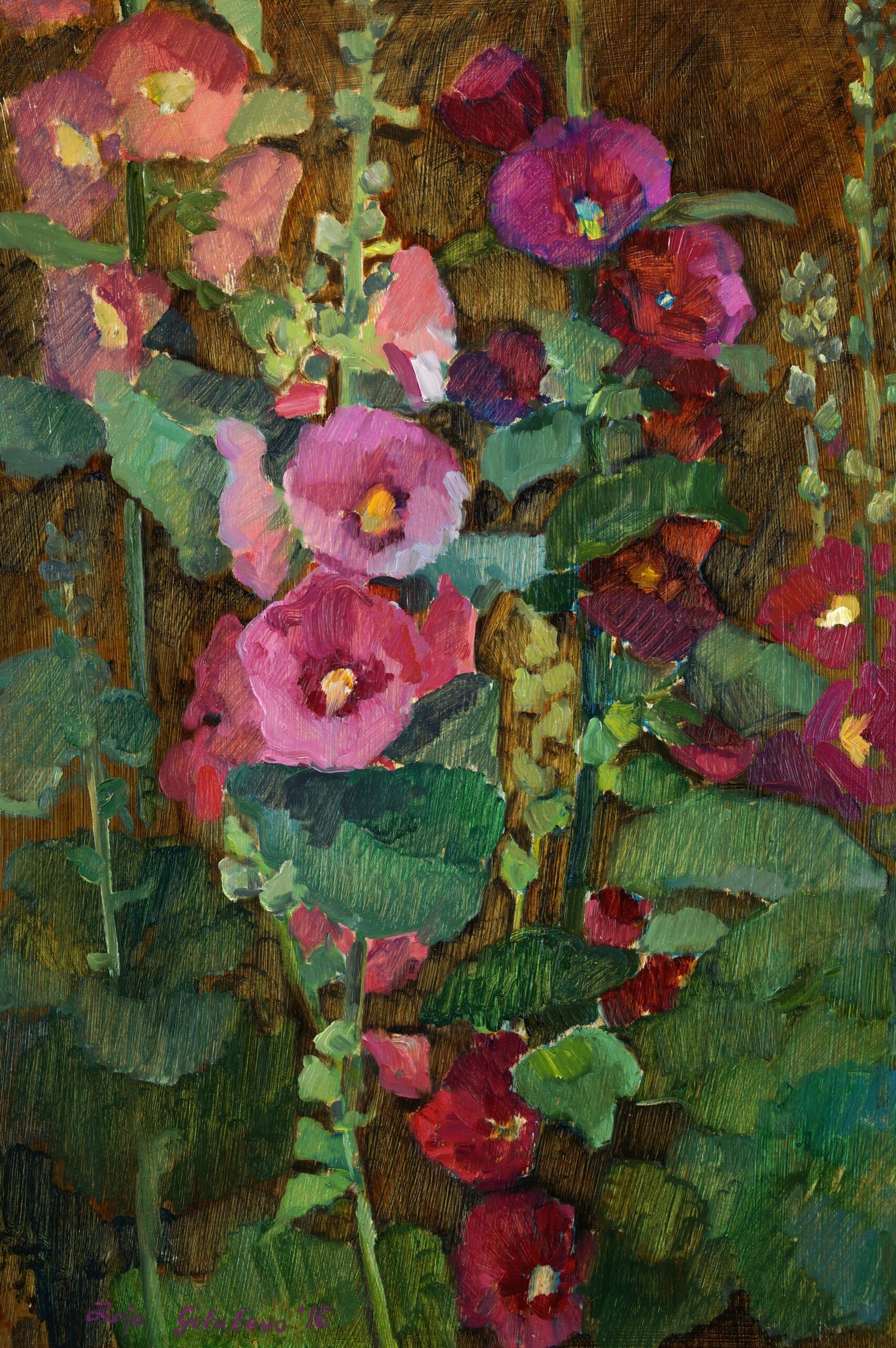 ZZ Malva 2016 oil, cardboard, 66×48 cm, Zoja Golubeva FRAMED (22)
