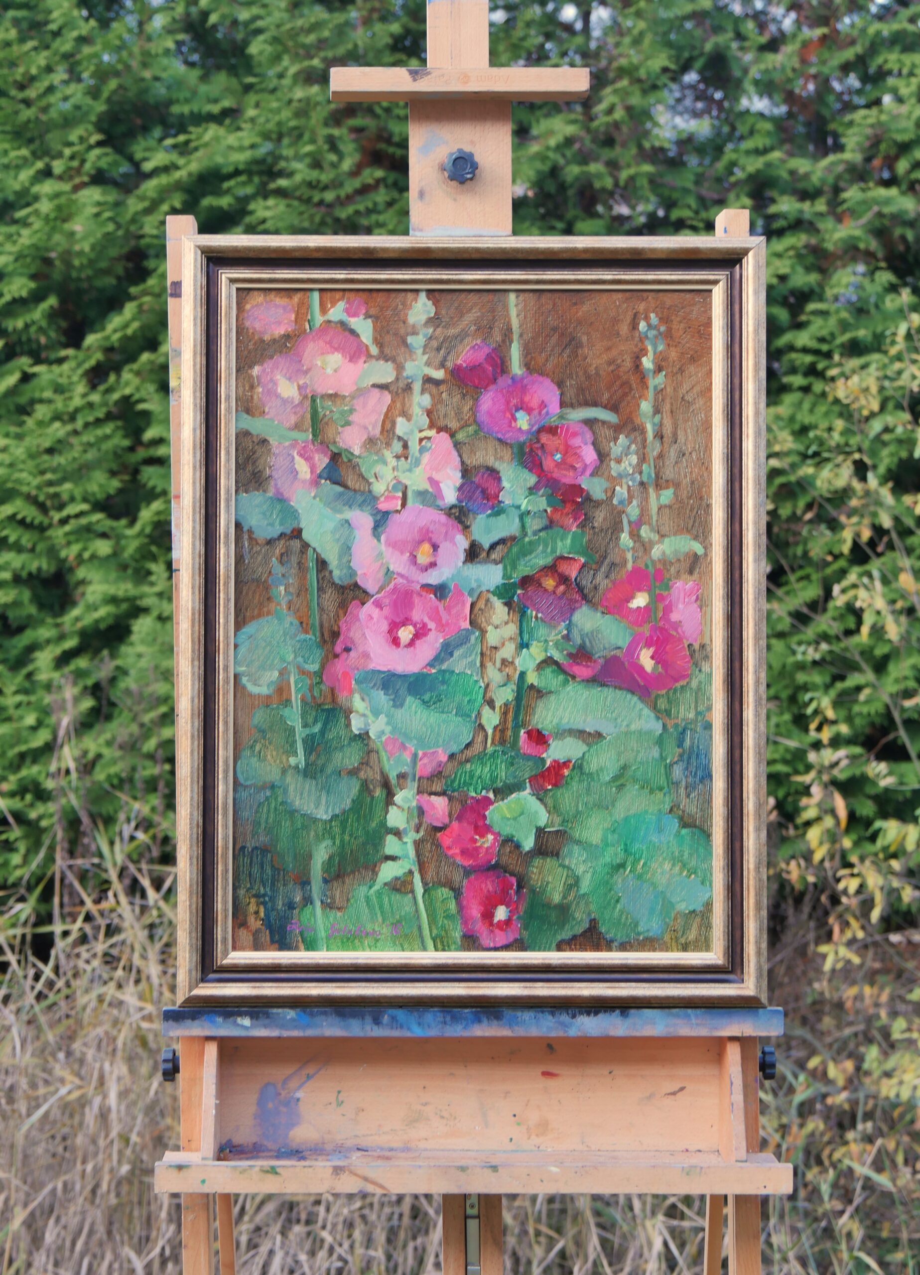 ZZ Malva 2016 oil, cardboard, 66×48 cm, Zoja Golubeva FRAMED (4)