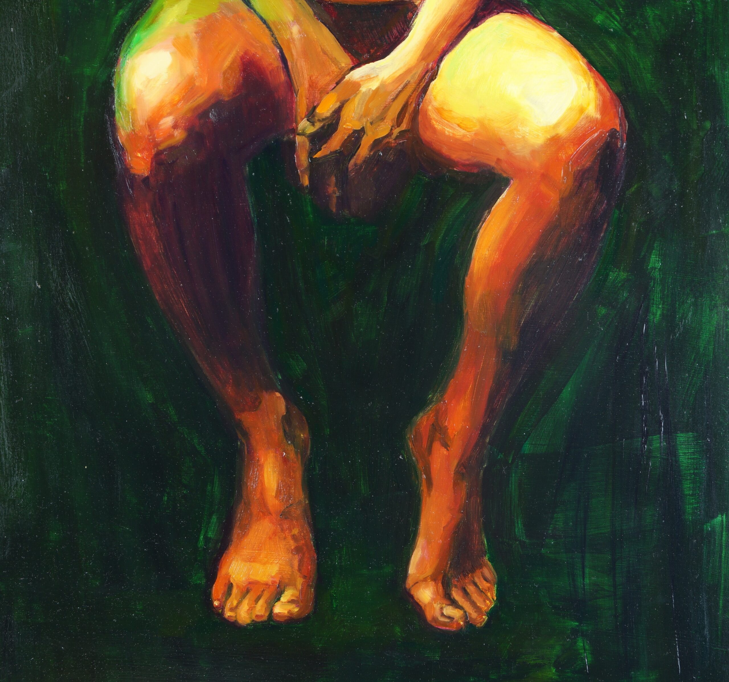 Nude Model Red Green 2017 oil wood 115х62см (47)
