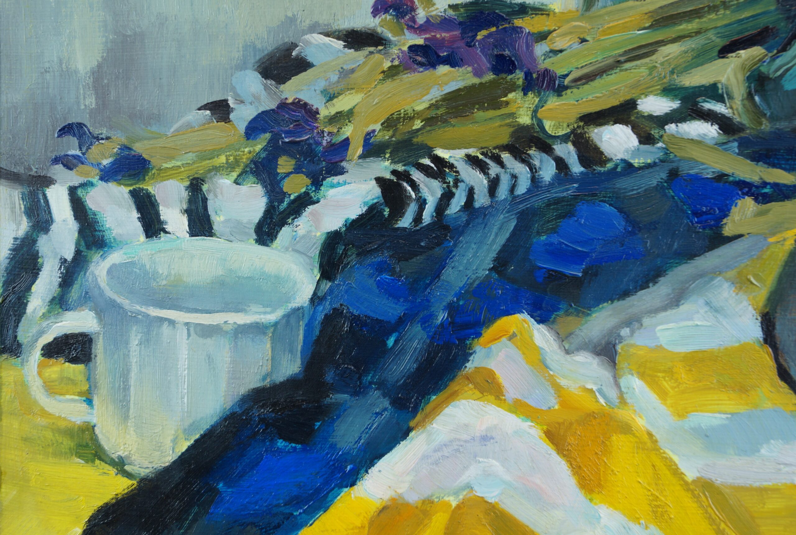 ZZ Striped still life 2017 59×57 cm oil, wood Zoja Golubeva (36)