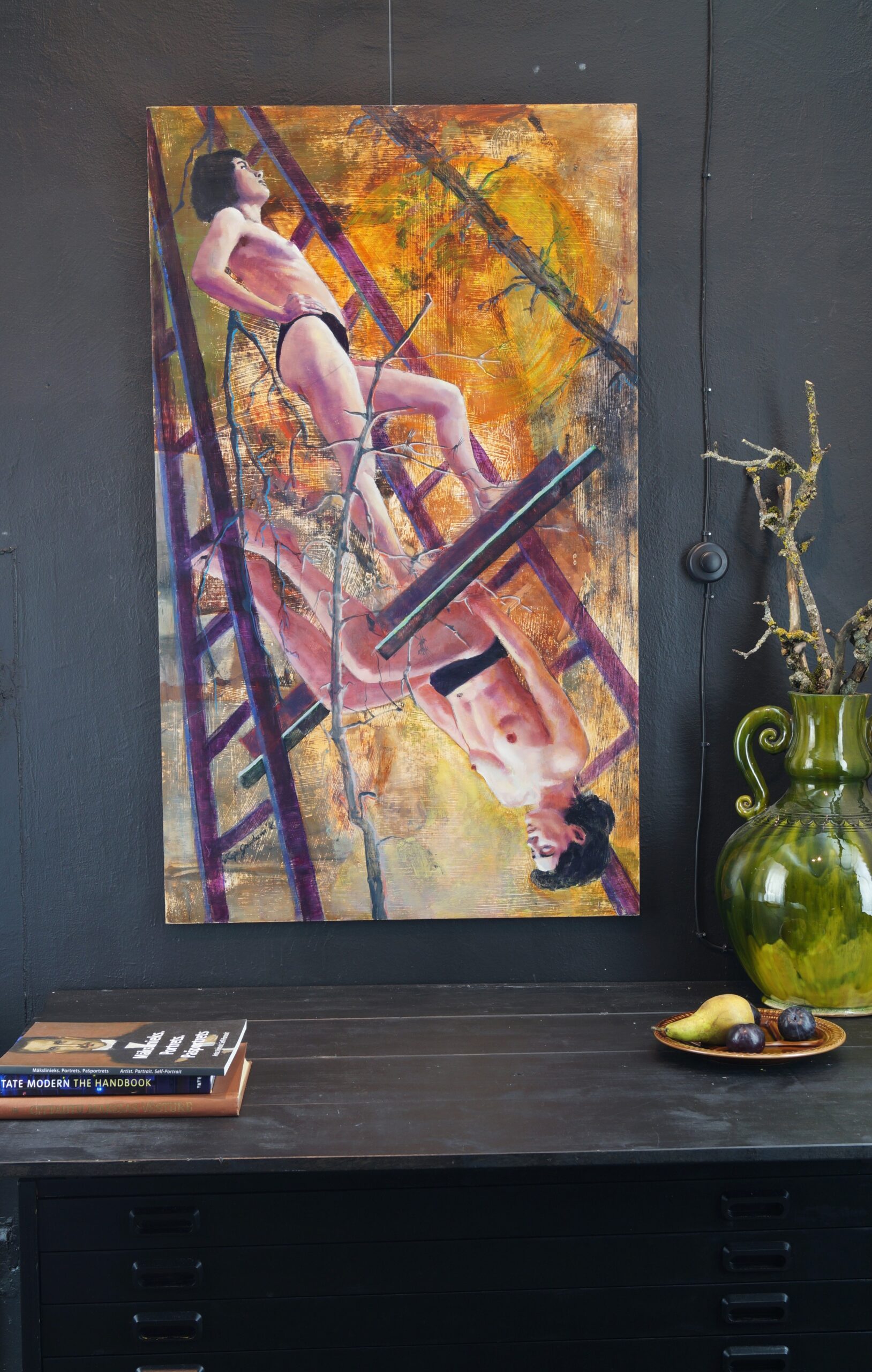 ZZ Twins 2018 72x120cm oil on wood (40_)