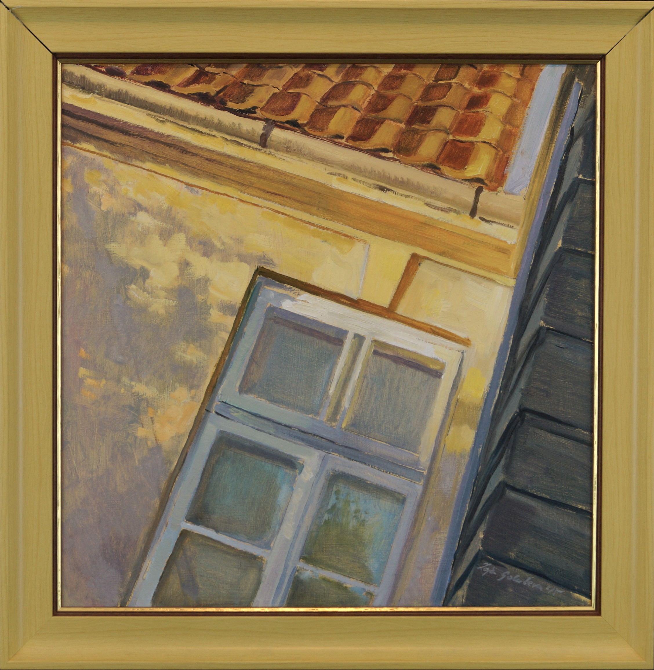 ZZ Window 2015 ZojaGolubeva 53×52 oil on wood (19_)